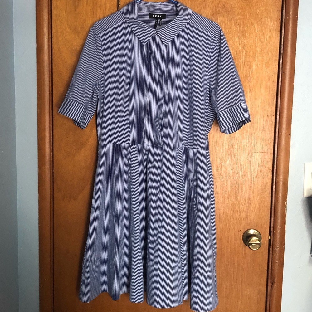 DKNY Blue stripe dress.
